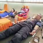 Kantor Pencarian dan Pertolongan Basarnas Ternate menggandeng PMI Kota Ternate, Maluku Utara, gelar donor darah.